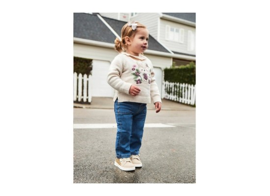 Strickpullover Eichhörnchen Blumen