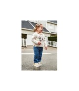 Strickpullover Eichhörnchen Blumen