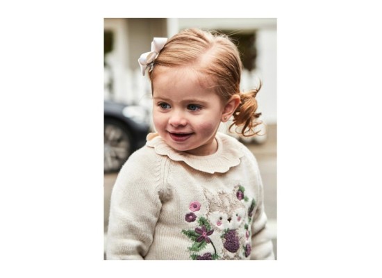 Strickpullover Eichhörnchen Blumen