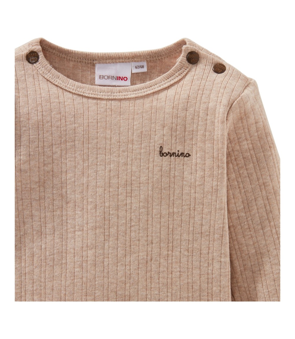 Shirt langarm Rippqualität