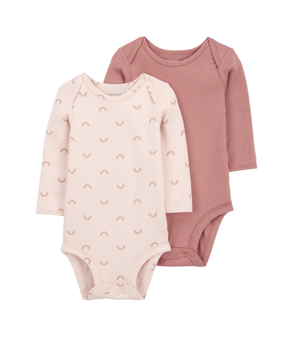 2er-Pack Bodys langarm Regenbogen