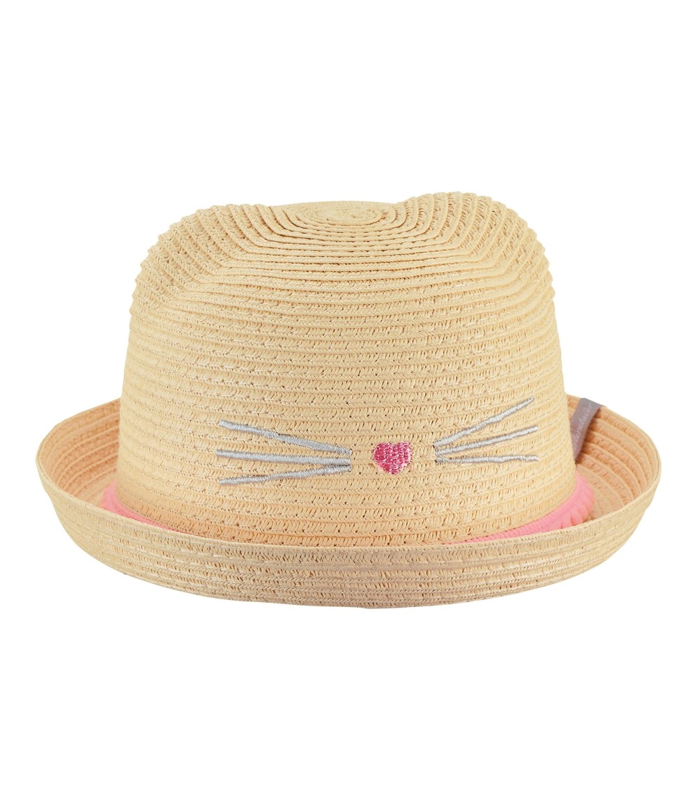 Strohhut mit UV-Schutz Katze