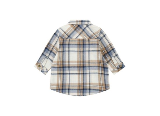 Flanell-Hemd langarm Karo Bär