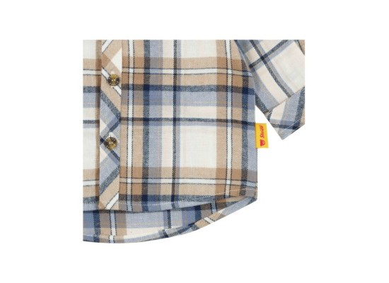 Flanell-Hemd langarm Karo Bär