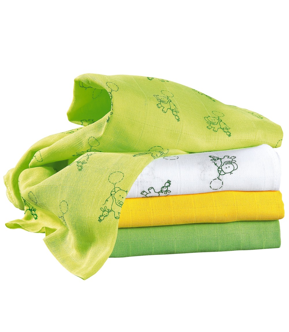 4er-Pack Mullwindeln 80x80 cm