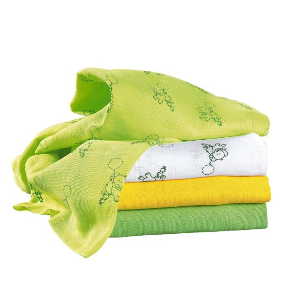 4er-Pack Mullwindeln 80x80 cm