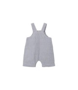 Seersucker-Latzhose kurz Ringel