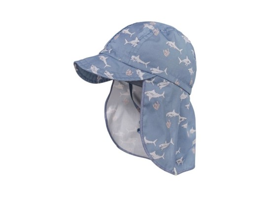 Schirmmütze mit Nacken- und UV-Schutz Haie