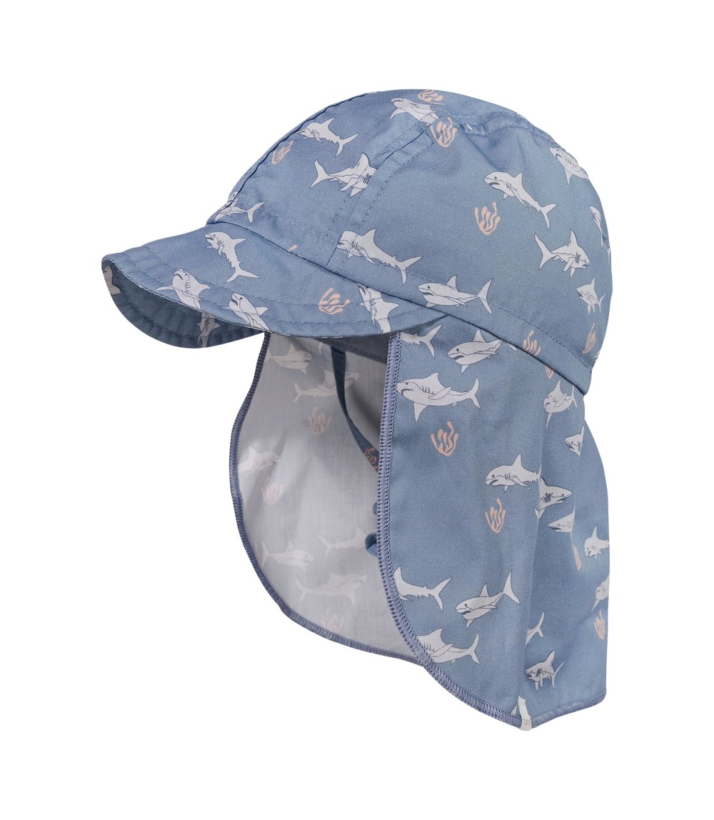 Schirmmütze mit Nacken- und UV-Schutz Haie