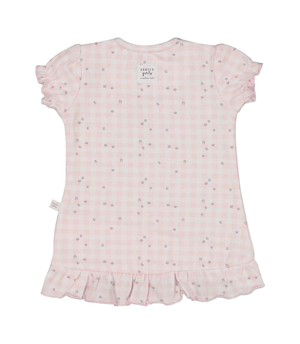 Kleid kurzarm Rüsche Karo