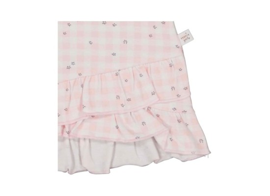 Kleid kurzarm Rüsche Karo