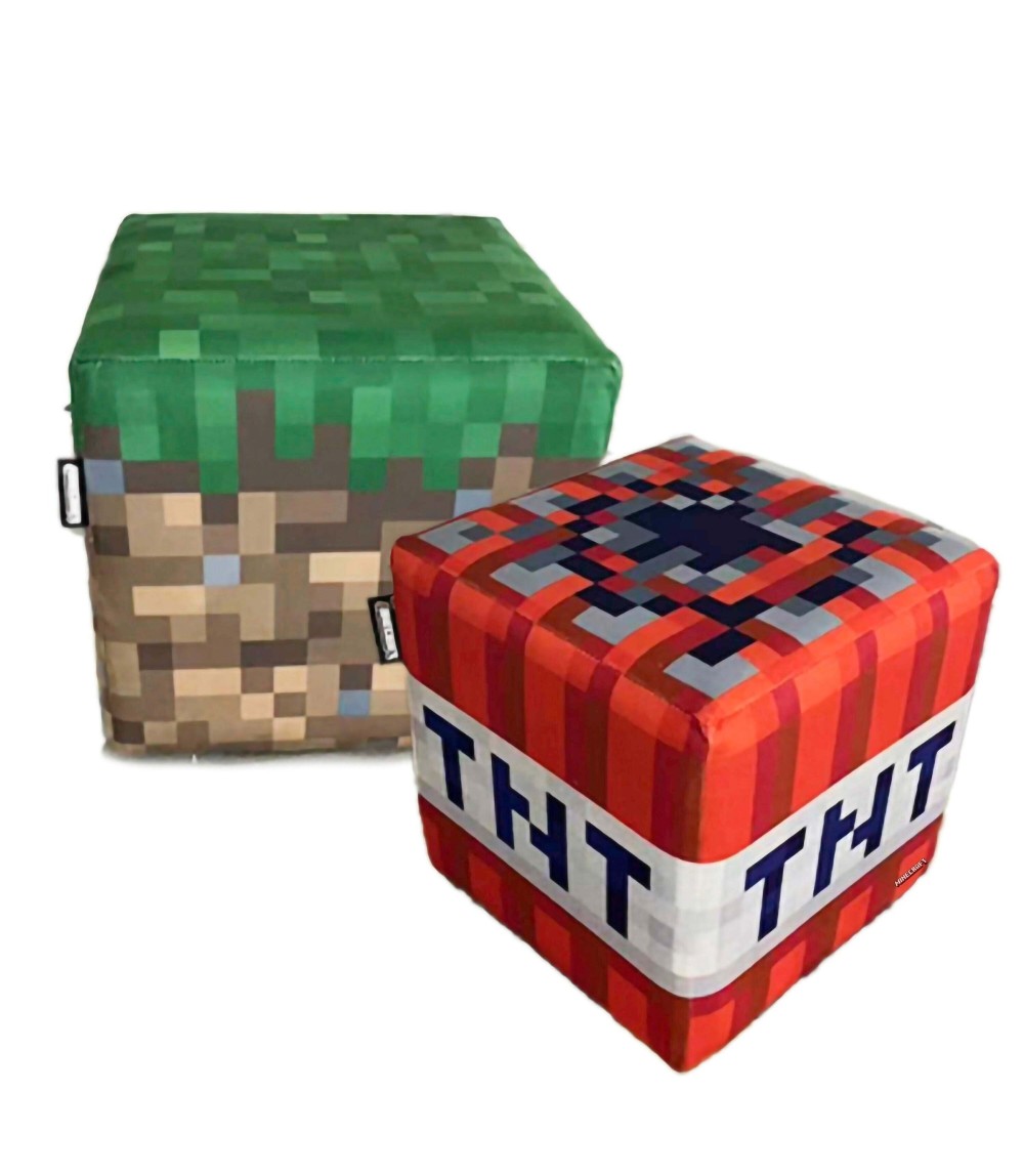 Pouf, Ottomane, 2er Set, gepolstert MINECRAFT