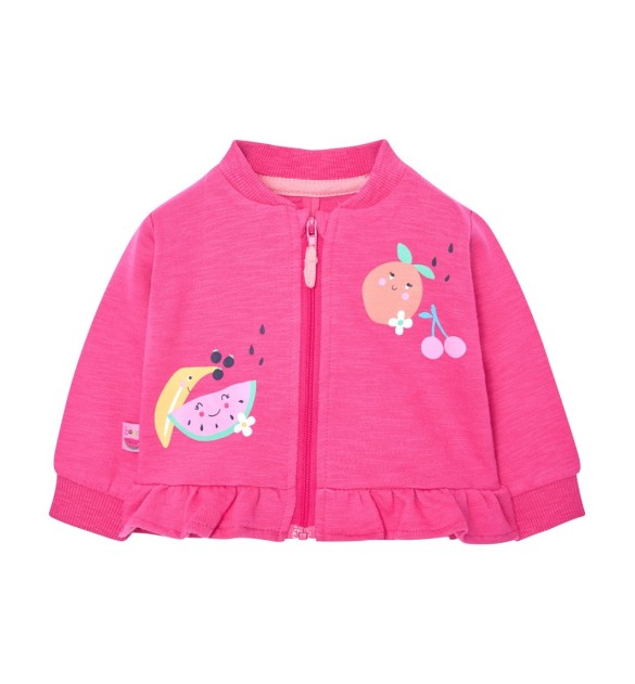 Sweatjacke Früchte Rüschen