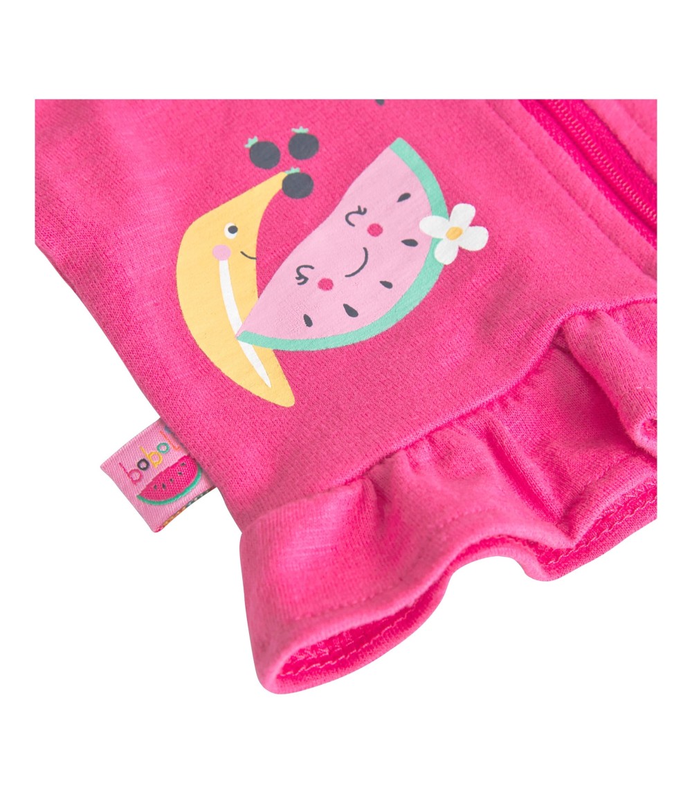 Sweatjacke Früchte Rüschen