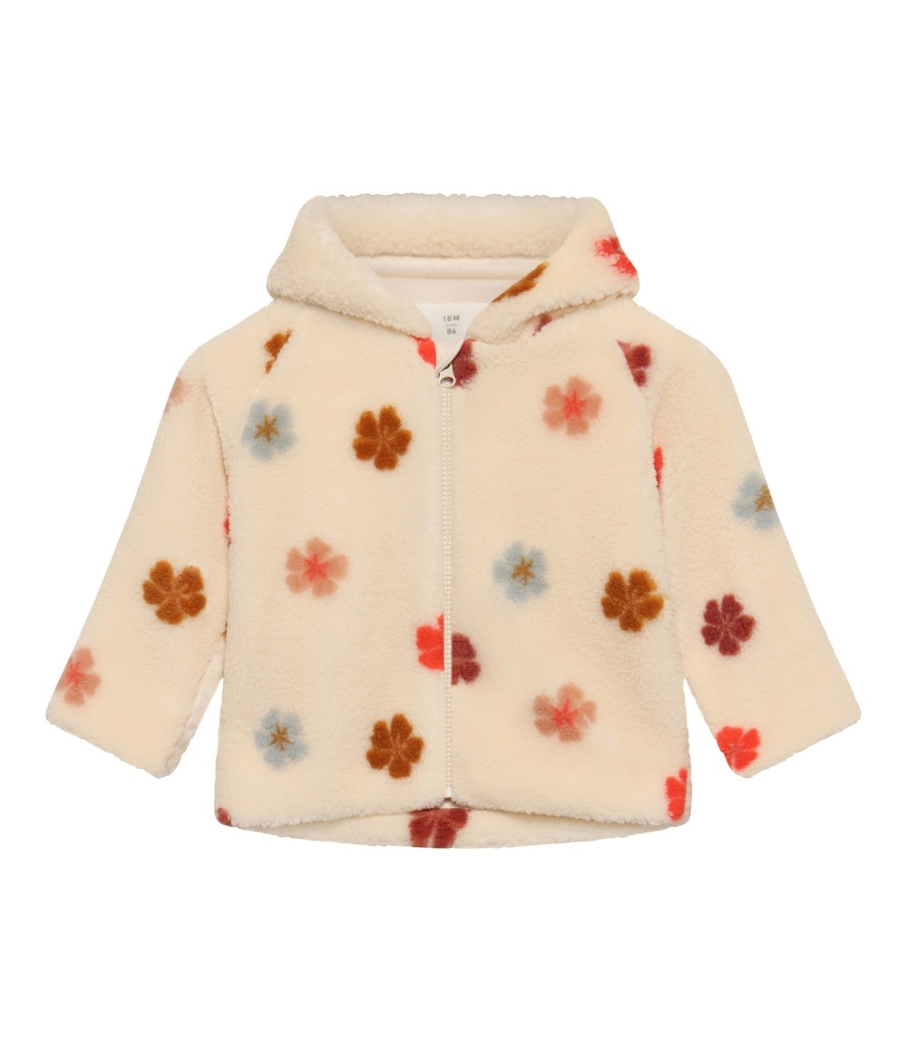 Plüschjacke Blumen