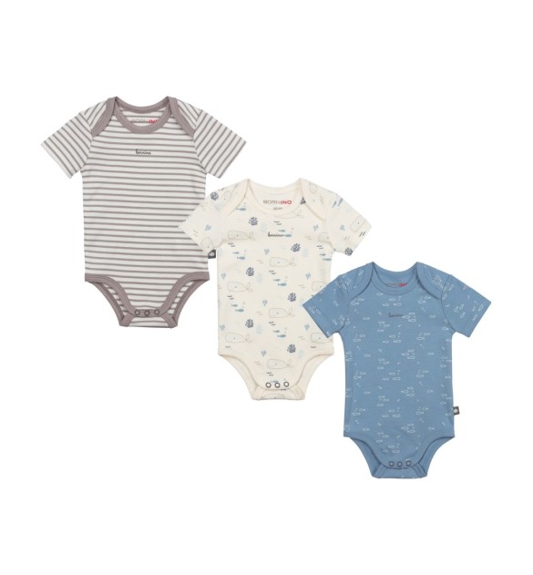 3er-Pack Bodys kurzarm Ocean
