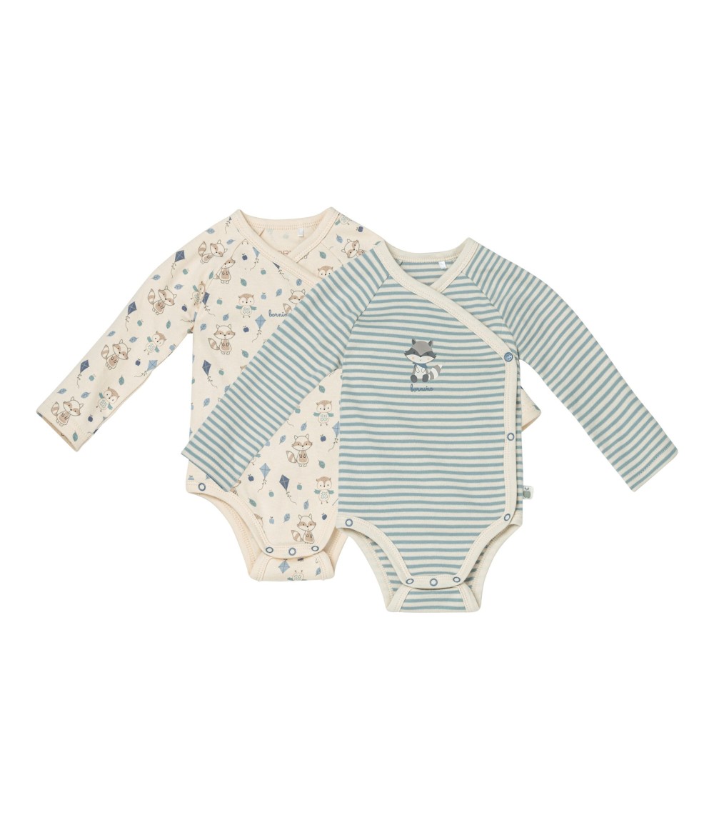 2er-Pack Wickelbodys langarm Cozy Friends