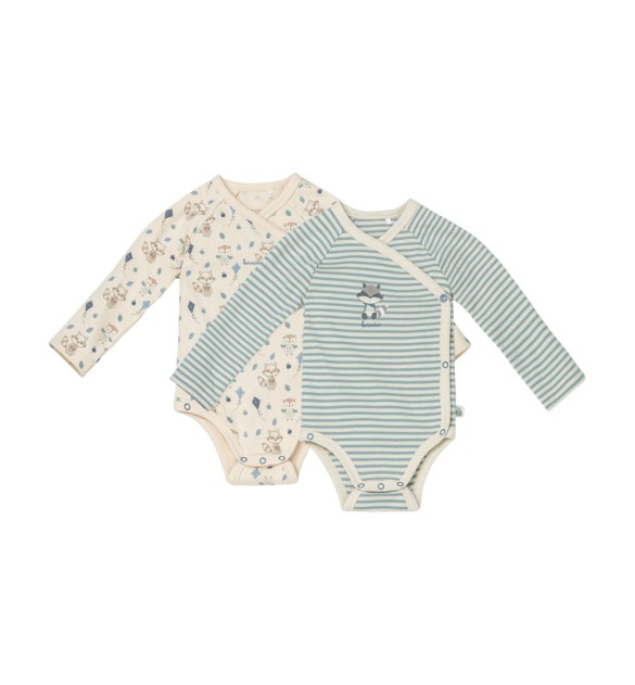 2er-Pack Wickelbodys langarm Cozy Friends