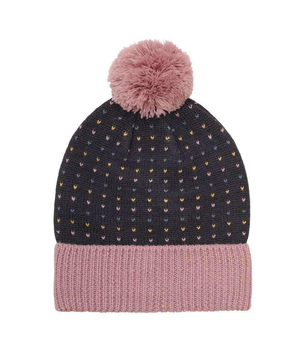 Winter-Strickmütze mit Bommel