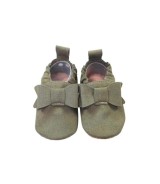 Kinderschuhe RecyStep Schleife oliv