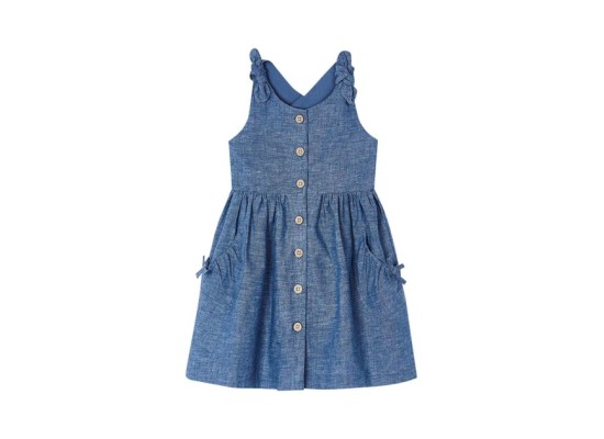 Chambray-Kleid ohne Arm