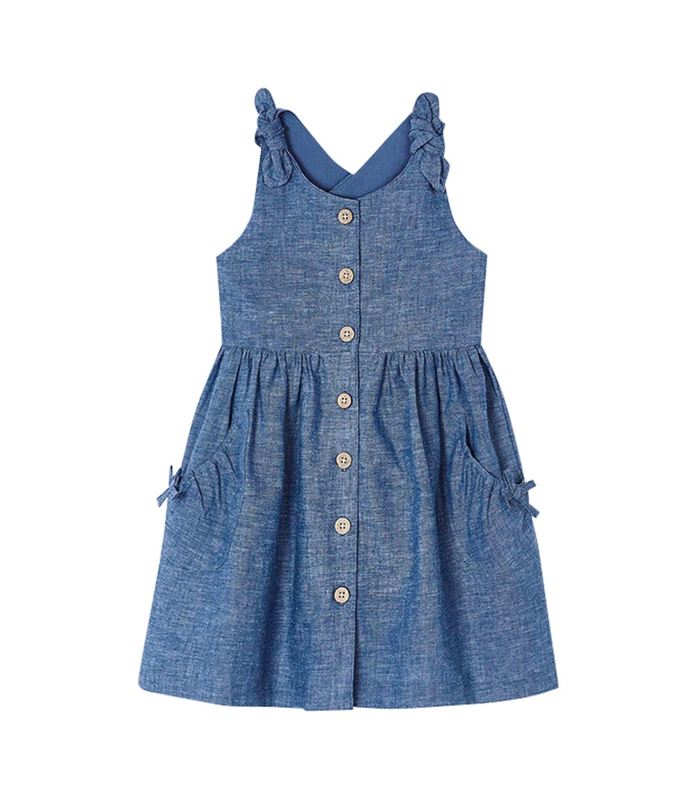 Chambray-Kleid ohne Arm