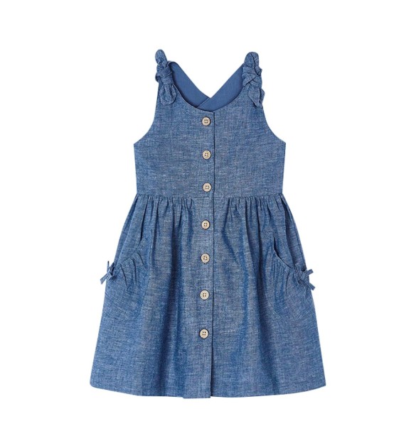Chambray-Kleid ohne Arm