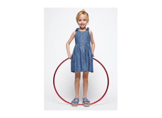 Chambray-Kleid ohne Arm