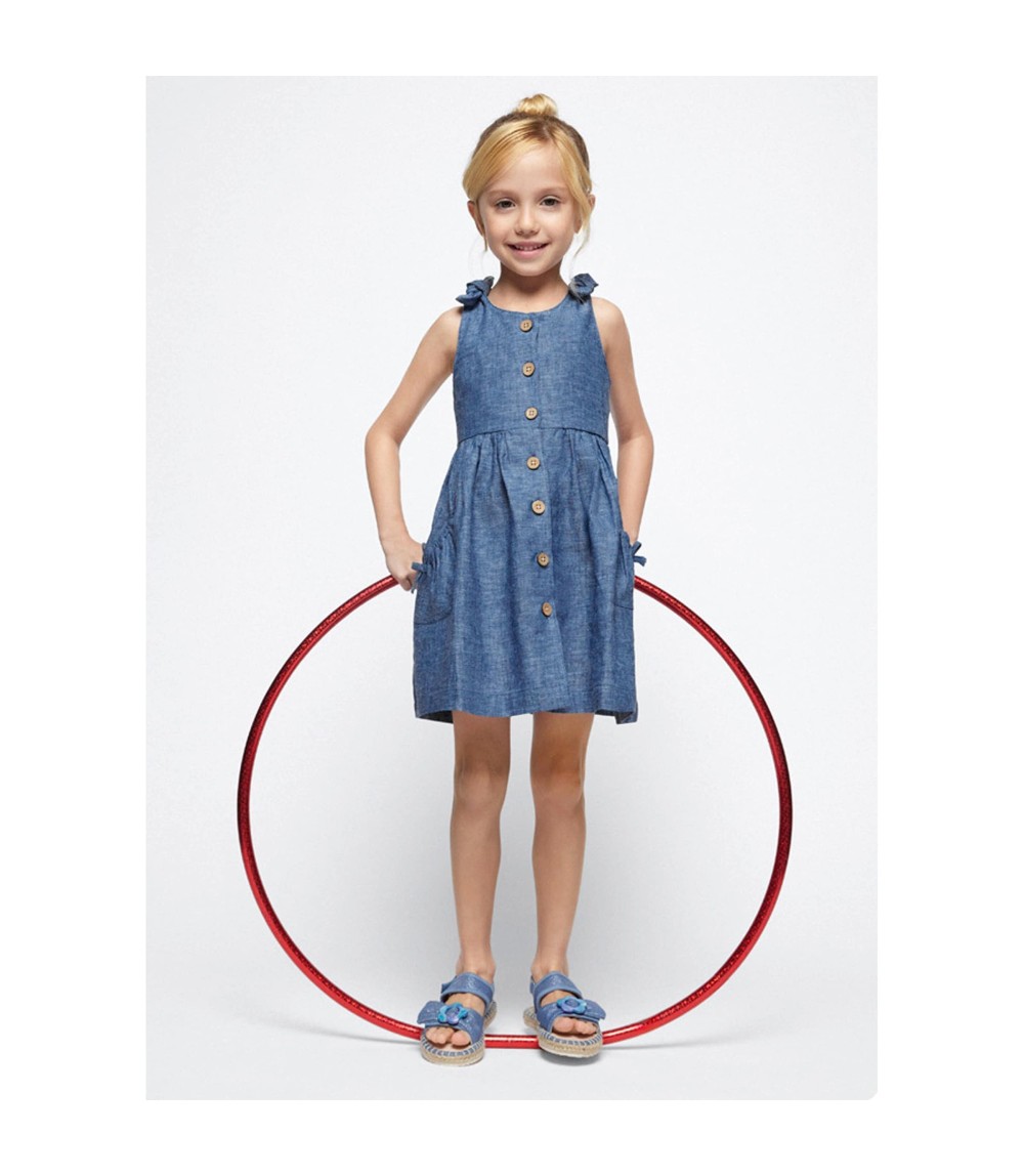 Chambray-Kleid ohne Arm