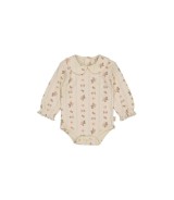 Ajour-Body langarm Bubikragen Rosen