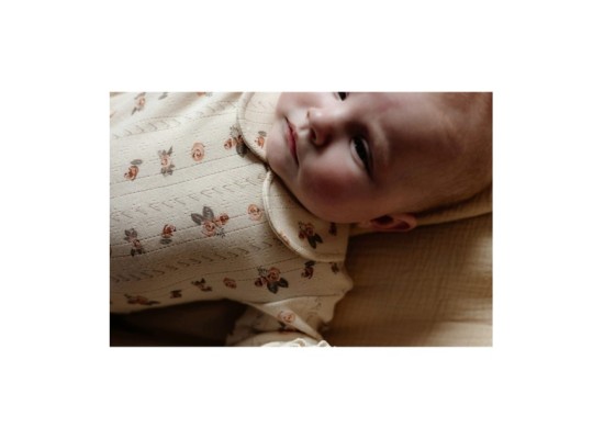 Ajour-Body langarm Bubikragen Rosen