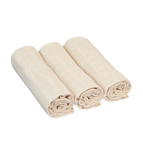 3er-Pack Mullwindel ungebleicht 80x80 cm