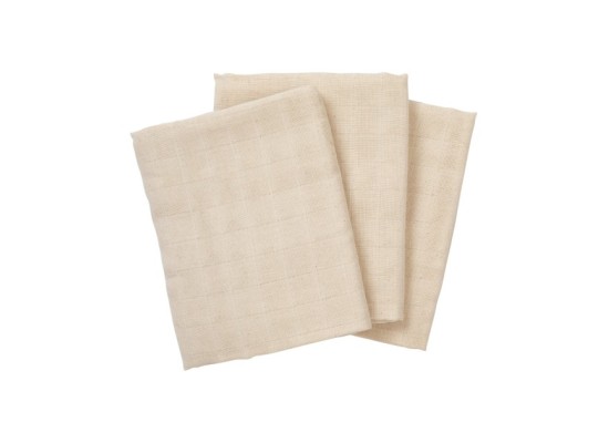 3er-Pack Mullwindel ungebleicht 80x80 cm