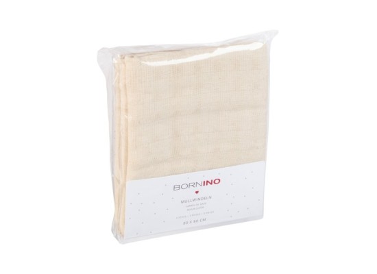 3er-Pack Mullwindel ungebleicht 80x80 cm