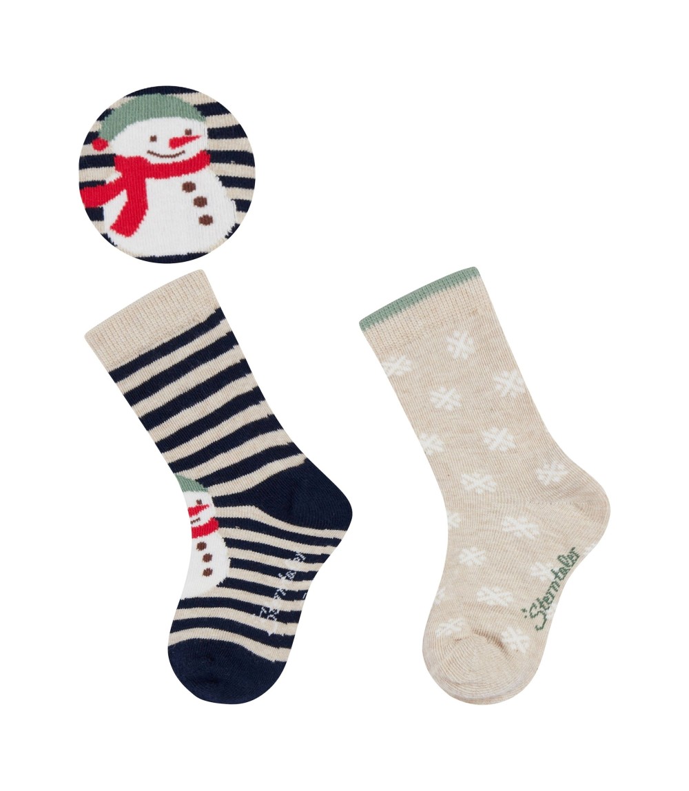 2er-Pack Socken Schneemann Schneeflocke