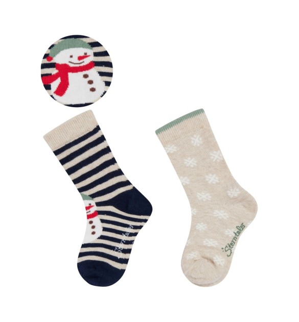 2er-Pack Socken Schneemann Schneeflocke