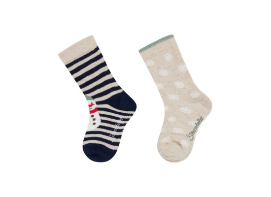 2er-Pack Socken Schneemann Schneeflocke