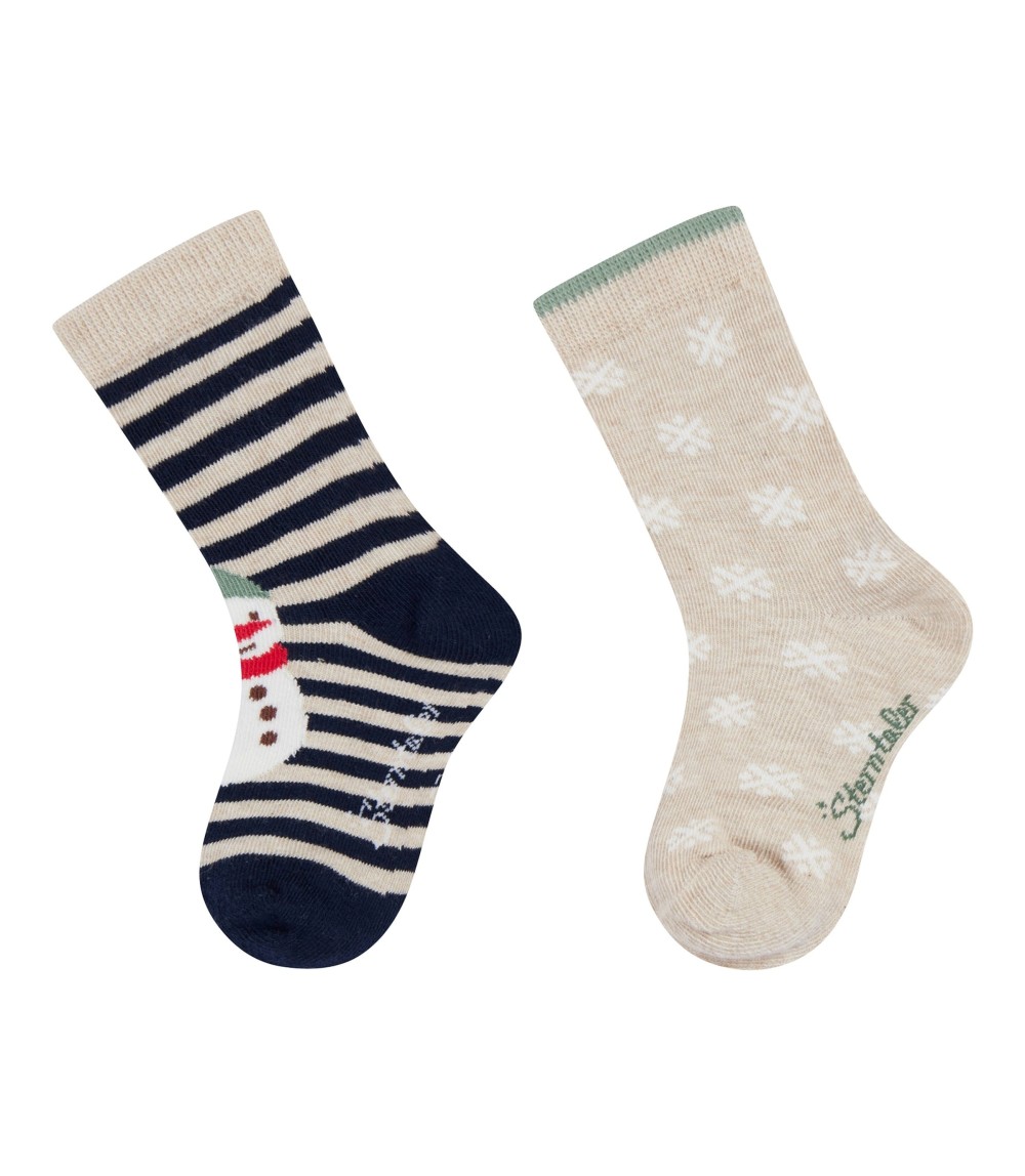 2er-Pack Socken Schneemann Schneeflocke