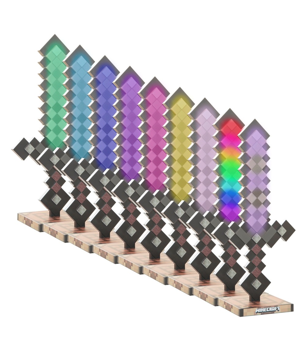 LED-Tischlampe, Netherite aufladbarer Akku MINECRAFT
