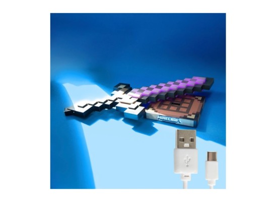 LED-Tischlampe, Netherite aufladbarer Akku MINECRAFT