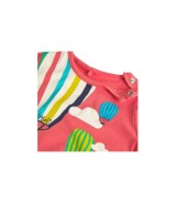 2-tlg. Set T-Shirt und Jeans-Shorts Heißluftballons