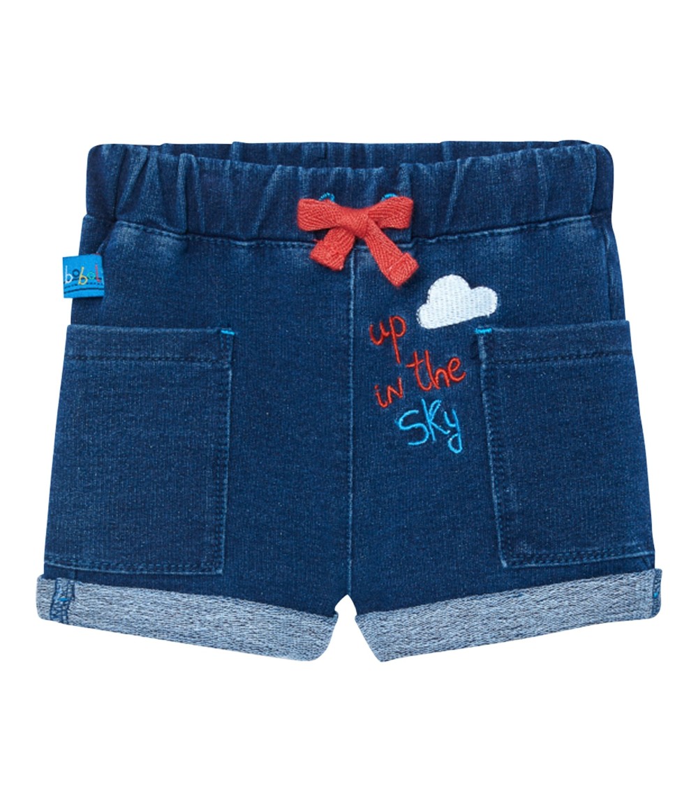 2-tlg. Set T-Shirt und Jeans-Shorts Heißluftballons