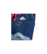 2-tlg. Set T-Shirt und Jeans-Shorts Heißluftballons