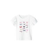 T-Shirt Puffärmel Schleifen