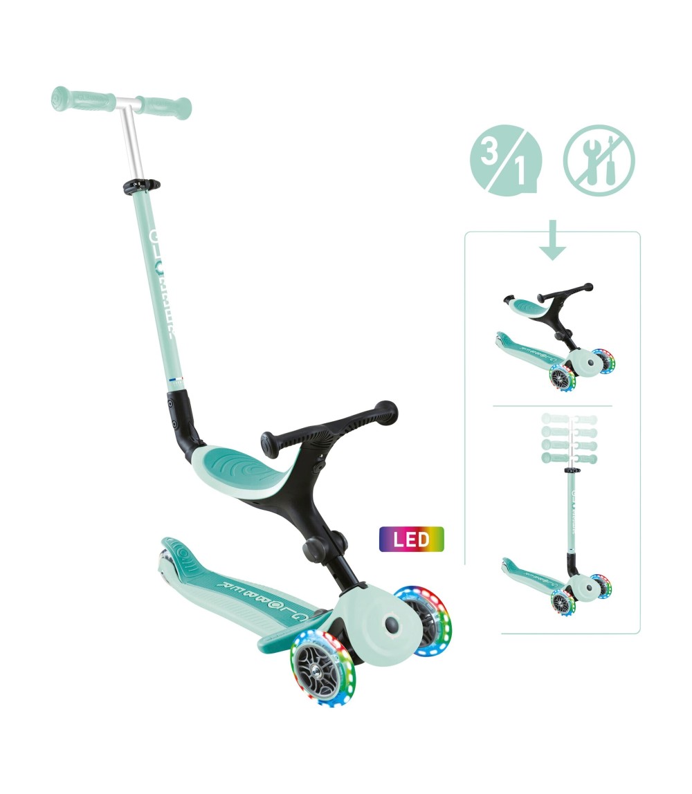 Scooter 3in1 Go-Up active mit Leuchtrollen