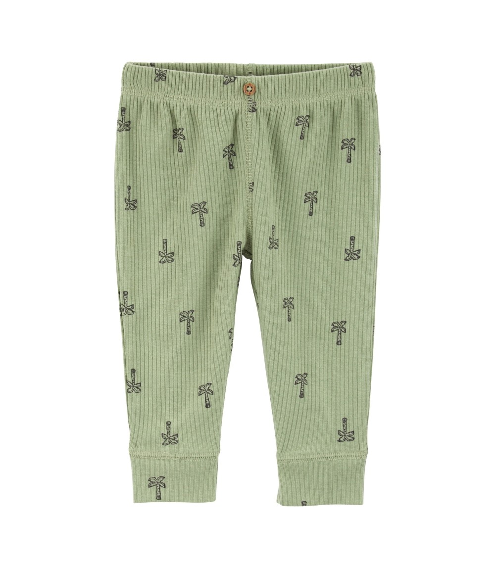  Body ohne Arm und Jogginghose Rippqualität Palmen