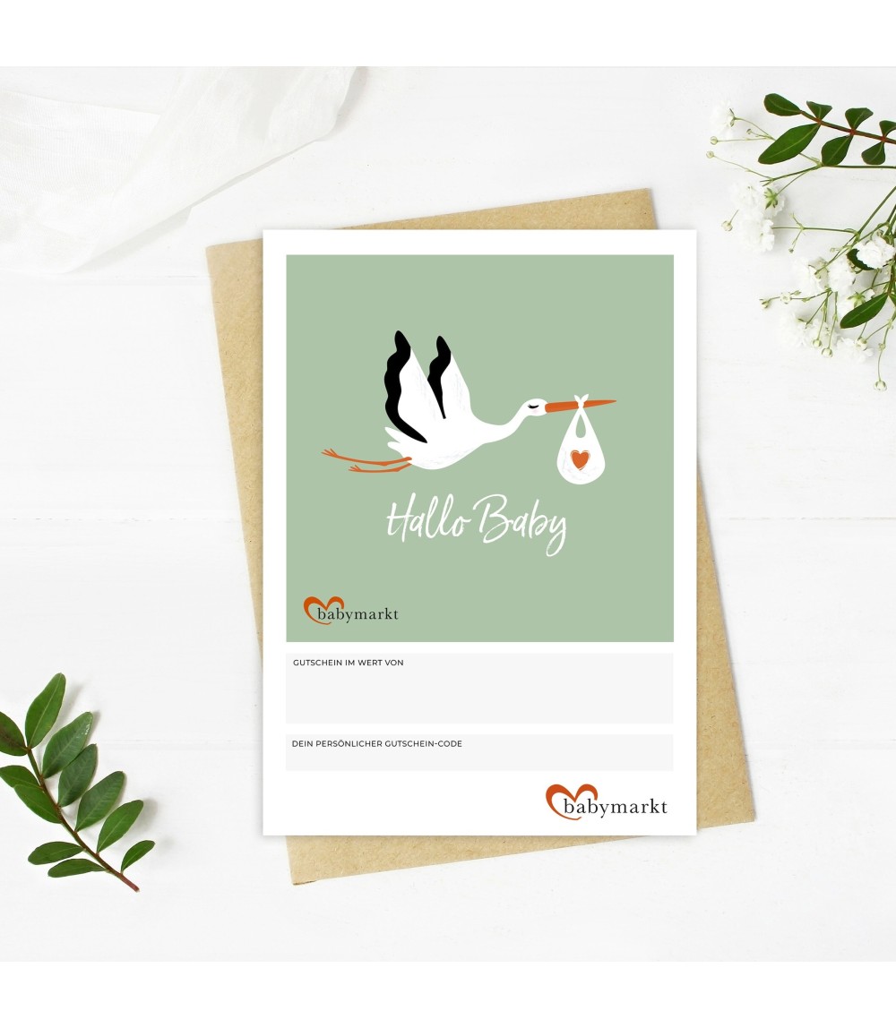 Geschenkgutschein Hallo Baby