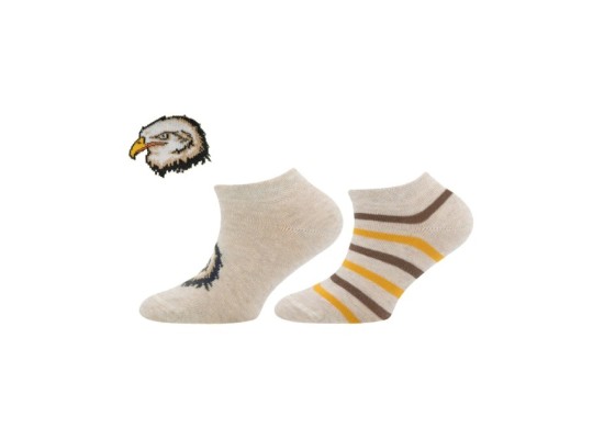 2er-Pack Sneakersocken Adler Ringel