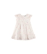 Webkleid Flügelarm Rüschenkragen Blumen