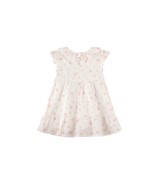 Webkleid Flügelarm Rüschenkragen Blumen